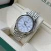DateJust 41 126334 QF 1:1 Best Edition 904L Steel Ice Blue Stick Dial on Jubilee Bracelet QF3235 (149g) - Image 2