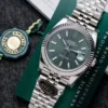 DateJust 41 126334 QF 1:1 Best Edition 904L Steel Green Texuted Stick Dial on Jubilee Bracelet QF3235 (149g) - Image 2