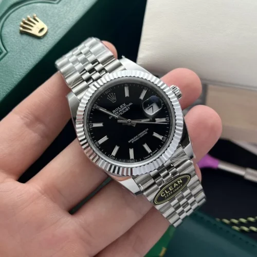 DateJust 41 126334 QF 1:1 Best Edition 904L Steel Black Stick Dial on Jubilee Bracelet QF3235 (149g) - Image 5
