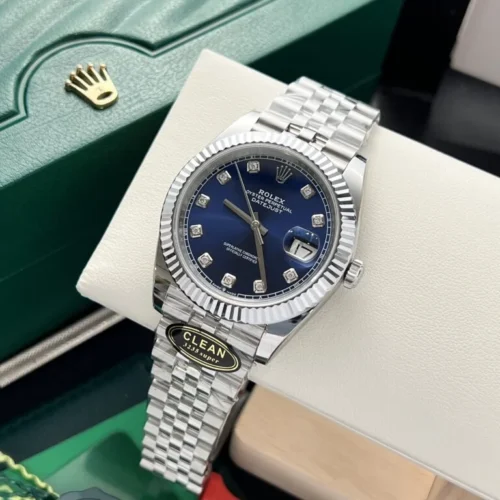 DateJust 41 126334 QF 1:1 Best Edition 904L Steel Blue Diamonds Dial on Jubilee Bracelet QF3235 (149g) - Image 2