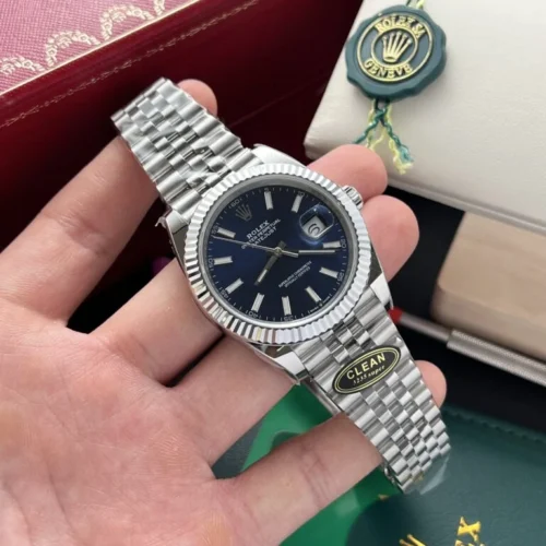 DateJust 41 126334 QF 1:1 Best Edition 904L Steel Blue Stick Dial on Jubilee Bracelet QF3235 (149g) - Image 4