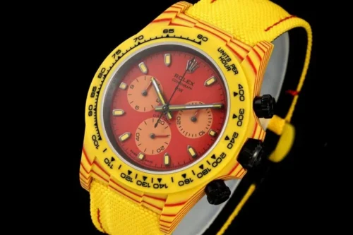 Rolex Daytona DIW Carbon Fiber Volcano Yellow Luxury Super Clone - Image 3