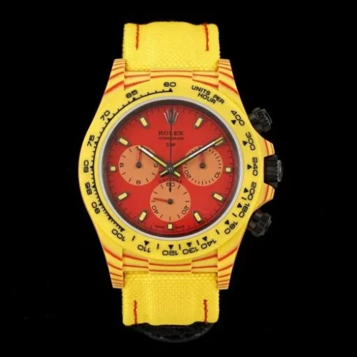 Rolex Daytona DIW Carbon Fiber Volcano Yellow Luxury Super Clone