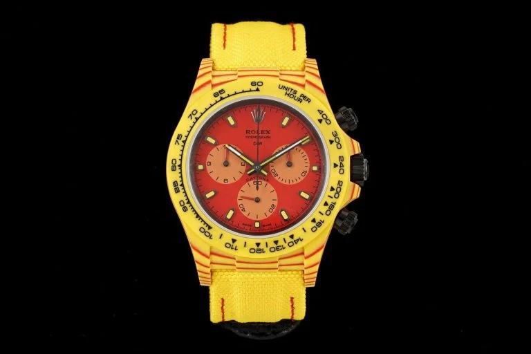 Rolex Daytona DIW Carbon Fiber Volcano Yellow Luxury Super Clone