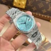 Land Dweller 127336 DIWF 1:1 Best Edition Ice Blue Textured Dial Diamonds Bezel on SS Bracelet A7135 - Image 2