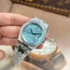 Land Dweller 127336 DIWF 1:1 Best Edition Ice Blue Textured Dial Diamonds Bezel on SS Bracelet A7135 - Image 6