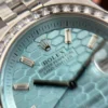 Land Dweller 127336 DIWF 1:1 Best Edition Ice Blue Textured Dial Diamonds Bezel on SS Bracelet A7135 - Image 5