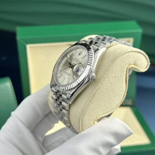 DateJust 41 126334 QF 1:1 Best Edition 904L Steel Silver Stick Dial on Jubilee Bracelet QF3235 (149g) - Image 6