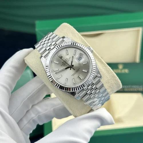DateJust 41 126334 QF 1:1 Best Edition 904L Steel Silver Stick Dial on Jubilee Bracelet QF3235 (149g) - Image 3