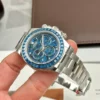Rolex Super Clone Watches 1:1 Daytona Arolla Blue Crystal Skeleton Dial Diamonds Bezel 4130 Movement - Image 3