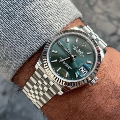 DateJust 41 126334 QF 1:1 Best Edition 904L Steel Green Stick Dial on Jubilee Bracelet QF3235 (149g) - Image 2