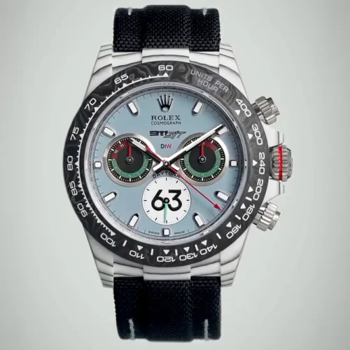 Daytona DIW Porsche 911 s/t White Carbon DIWF Best Edition Blue Dial on Black Nylon Strap DD4801