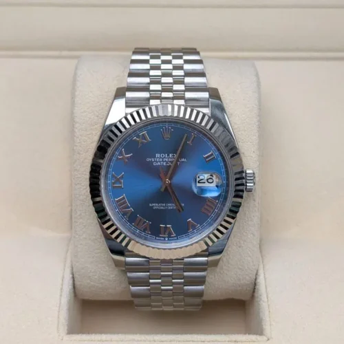 DateJust 41 126334 QF 1:1 Best Edition 904L Steel Blue Roman Dial on Jubilee Bracelet QF3235 (149g) - Image 2