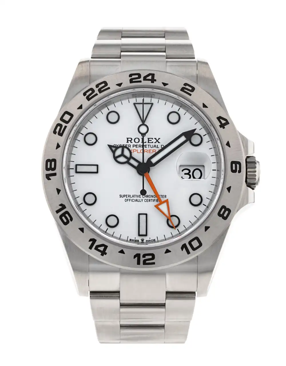 Explorer II 42mm 226570 Black 904L SS QF 1:1 Best Edition White Dial on Bracelet SH3285 CHS
