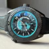 Planet Ocean 45.5mm GMT Worldtimer Real Ceramic VSF 1:1 Best Edition Black/blue Dial On Black Rubber Strap Super Clone 8938 - Image 4