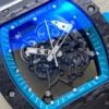 Custom RM055 NTPT APSF 1:1 Best Edition Blue Bezel Blue Crown on Rubber Strap Custom Vaucher Movement - Image 3