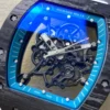 Custom RM055 NTPT APSF 1:1 Best Edition Blue Bezel Blue Crown on Rubber Strap Custom Vaucher Movement - Image 5