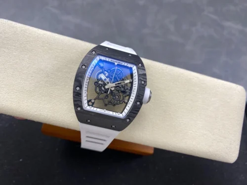 Custom RM055 NTPT APSF 1:1 Best Edition White Bezel White Crown on Rubber Strap Custom Vaucher Movement - Image 4