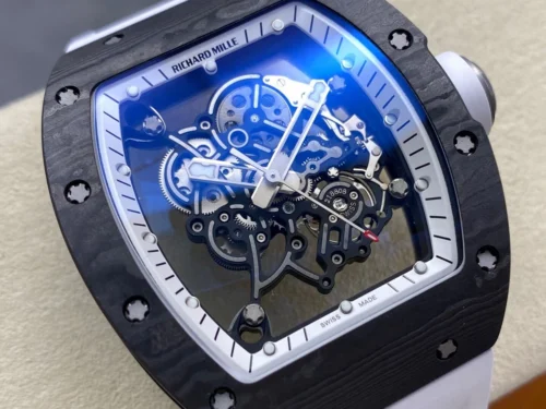 Custom RM055 NTPT APSF 1:1 Best Edition White Bezel White Crown on Rubber Strap Custom Vaucher Movement - Image 3