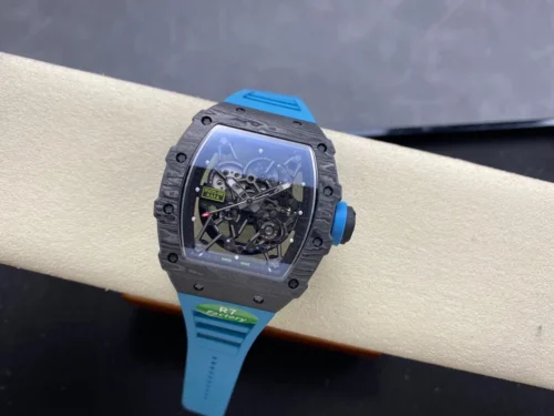 Custom RM035-02 NTPT PPMF 1:1 Best Edition Blue Crown on Nylon Strap Custom Vaucher Movement - Image 2