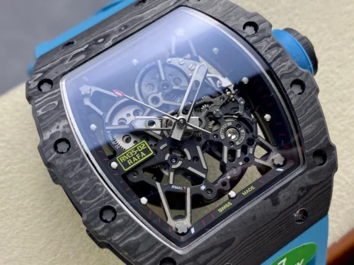 Custom RM035-02 NTPT PPMF 1:1 Best Edition Blue Crown on Nylon Strap Custom Vaucher Movement - Image 5