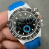Daytona DIW White Carbon N6F 1:1 Best Edition Black Dial on Blue Nylon Strap SA4130 - Image 2
