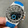 Daytona DIW White Carbon N6F 1:1 Best Edition Black Dial on Blue Nylon Strap SA4130 - Image 4