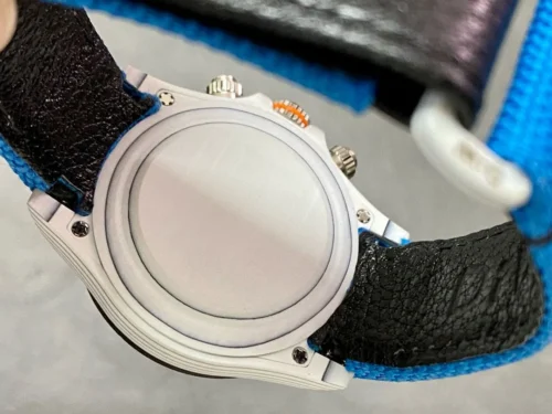 Daytona DIW White Carbon N6F 1:1 Best Edition Black Dial on Blue Nylon Strap SA4130 - Image 7