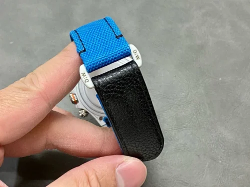 Daytona DIW White Carbon N6F 1:1 Best Edition Black Dial on Blue Nylon Strap SA4130 - Image 8