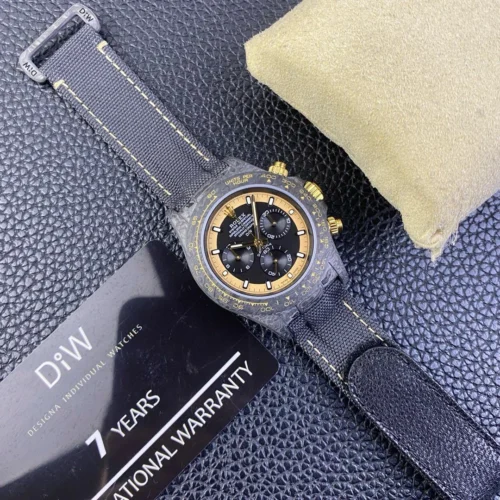 Daytona DIW Carbon N6F 1:1 Best Edition Blue Dial on Black Nylon Strap DD4801 - Image 4