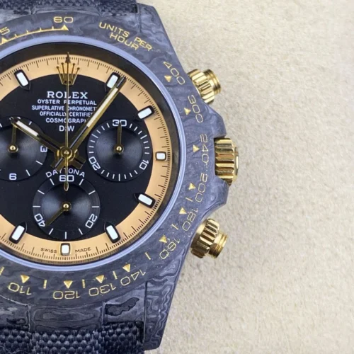 Daytona DIW Carbon N6F 1:1 Best Edition Blue Dial on Black Nylon Strap DD4801 - Image 3