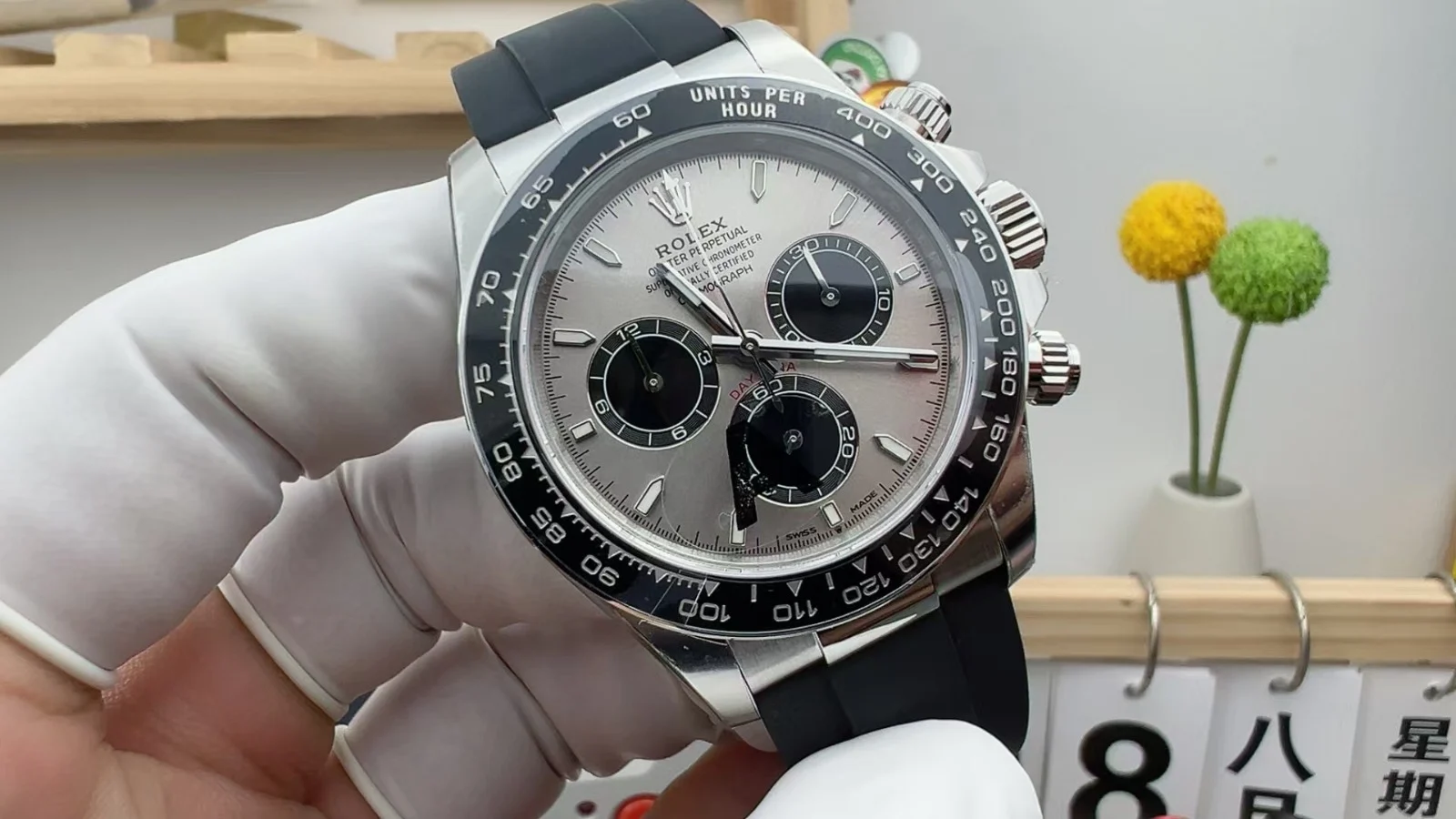 Daytona 126519 TMF 1:1 Best Edition Gray/Black Dial on Oysterflex Strap SH4131 (Weighted)