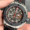 Big Bang Ferrari Titanium HBBF 1:1 Best Edition Carbon Fiber Bezel on Black Leather Strap A1241 - Image 3