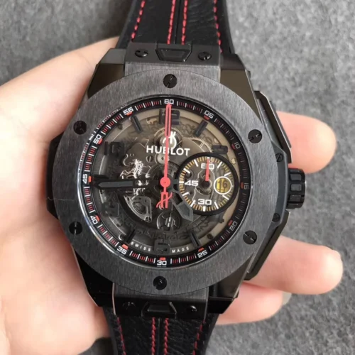 Big Bang Ferrari Speciale Ceramic HBBF 1:1 Best Edition on Red Gummy Strap A1241