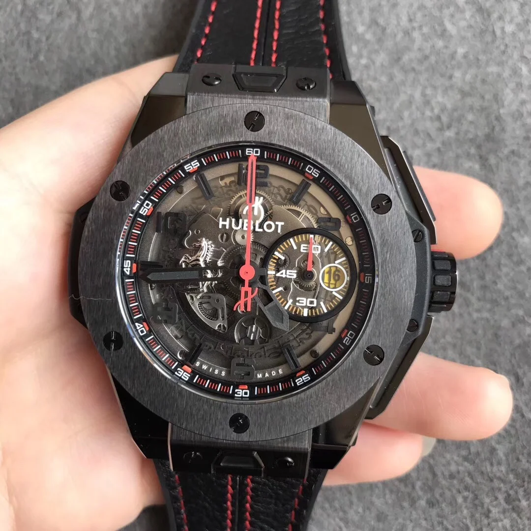 Big Bang Ferrari Speciale Ceramic HBBF 1:1 Best Edition on Red Gummy Strap A1241