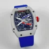 Custom Made RM67-02 White NTPT France Dial on Blue Nylon strap CRMA7 Super Clone - Image 2