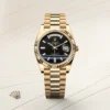 Day Date 40 YG TMF 1:1 Best Edition Black Crystal Dial on President Bracelet VR3255 (220g)