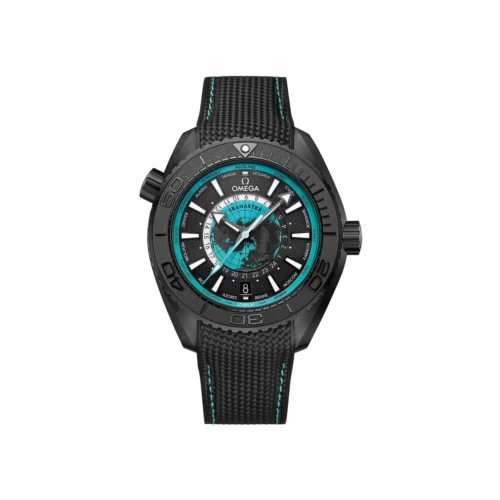 Planet Ocean 45.5mm GMT Worldtimer Real Ceramic VSF 1:1 Best Edition Black/blue Dial On Black Rubber Strap Super Clone 8938