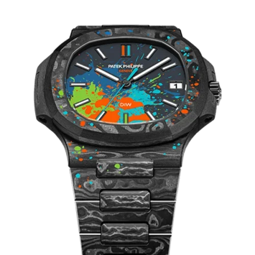 Nautilus 5711 DIW Carbon DIWF 1:1 Best Edition Carbon Motley Dial On Carbon Bracelet 324CS - Image 2