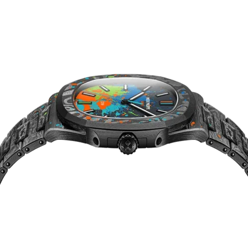 Nautilus 5711 DIW Carbon DIWF 1:1 Best Edition Carbon Motley Dial On Carbon Bracelet 324CS - Image 3