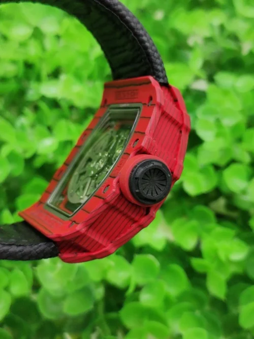 Custom RM035-02 Red NTPT PPMF 1:1 Best Edition Red Crown on Nylon Strap Custom Vaucher Movement - Image 6