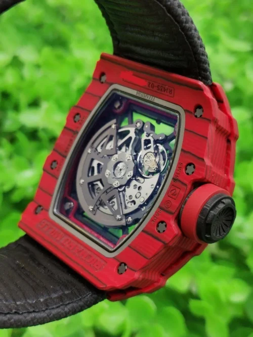 Custom RM035-02 Red NTPT PPMF 1:1 Best Edition Red Crown on Nylon Strap Custom Vaucher Movement - Image 7