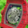 Custom RM035-02 Red NTPT PPMF 1:1 Best Edition Red Crown on Nylon Strap Custom Vaucher Movement - Image 8