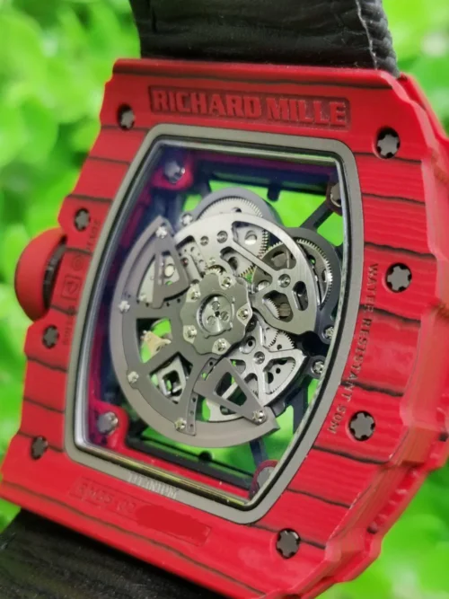 Custom RM035-02 Red NTPT PPMF 1:1 Best Edition Red Crown on Nylon Strap Custom Vaucher Movement - Image 8