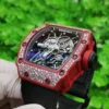 Custom RM035-02 Red NTPT PPMF 1:1 Best Edition Red Crown on Nylon Strap Custom Vaucher Movement - Image 9