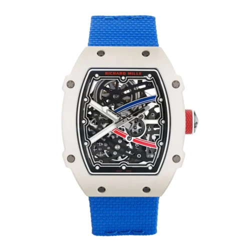 Custom Made RM67-02 White NTPT France Dial on Blue Nylon strap CRMA7 Super Clone