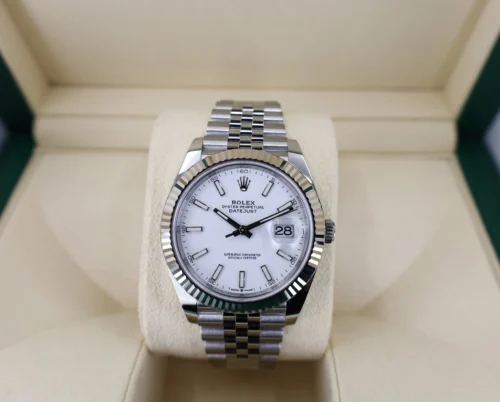 DateJust 41 126334 QF 1:1 Best Edition 904L Steel White Stick Dial on Jubilee Bracelet QF3235 (149g) - Image 2