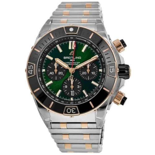Super Chronomat B01 44 SS/RG TF 1:1 Best Edition Green Dial on SS/RG Bracelet A7750