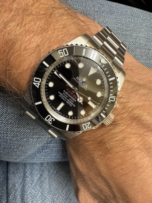 Supreme x Rolex ‘Fuck Em’ 114060 Submariner - Image 4