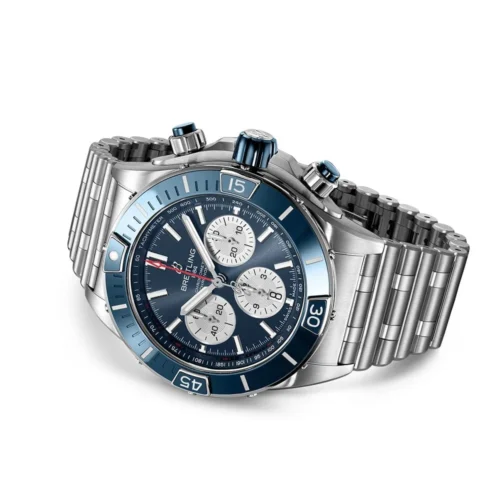 Super Chronomat B01 44 SS TF 1:1 Best Edition Blue Dial on SS Bracelet A7750 - Image 2
